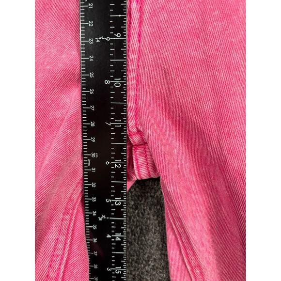 Gap Cheeky Straight High Rise Jeans Women's 29/8L Pink Denim Stretch Raw Hem - Picture 11 of 12